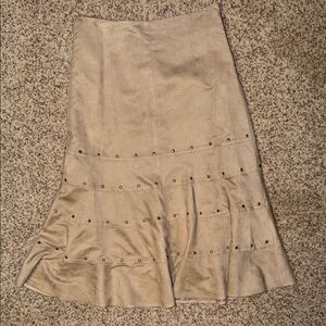 Suede lined flare skirt